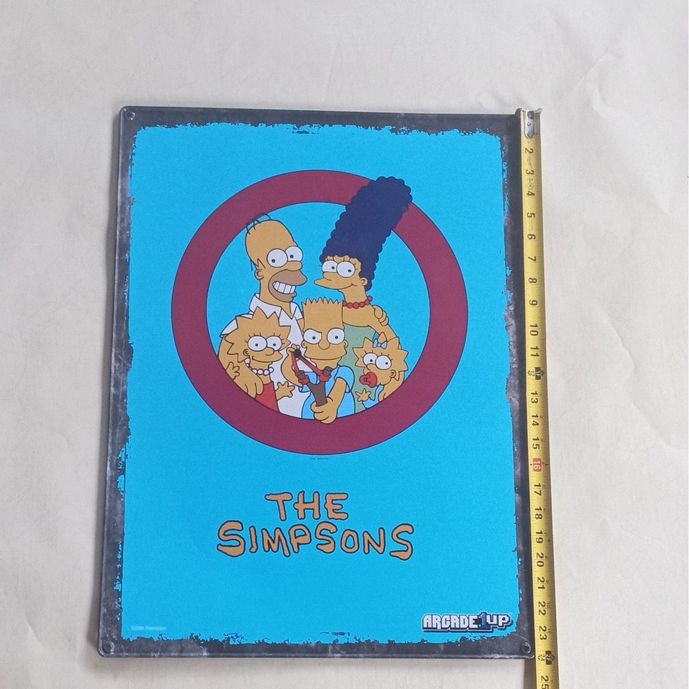 The Simpsons Metal Tin Sign – Arcade1Up Retro Wall Art Decor